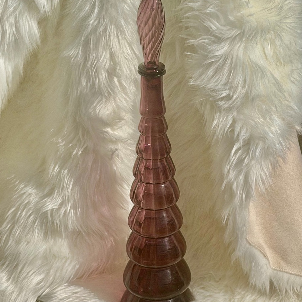 Elegant Pink Glass Decorative Accent